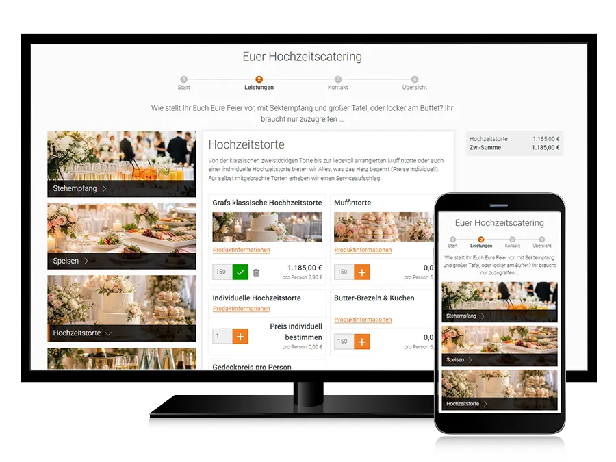 Die Onlinebuchung WebApp ist komplett responsive