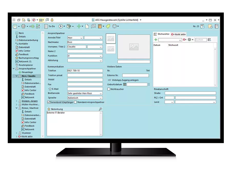 Ansprechpartner Detailpflege