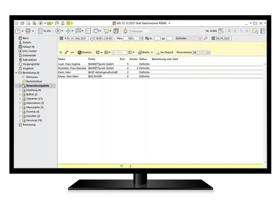Reservierungsuebersicht